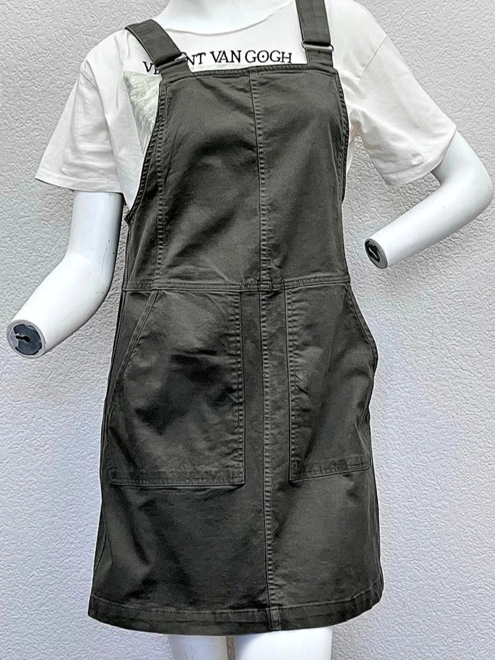 Toad&Co Earthworks Jumper Women S T141904 Olive Pinafore Overall Dress Gorpcore